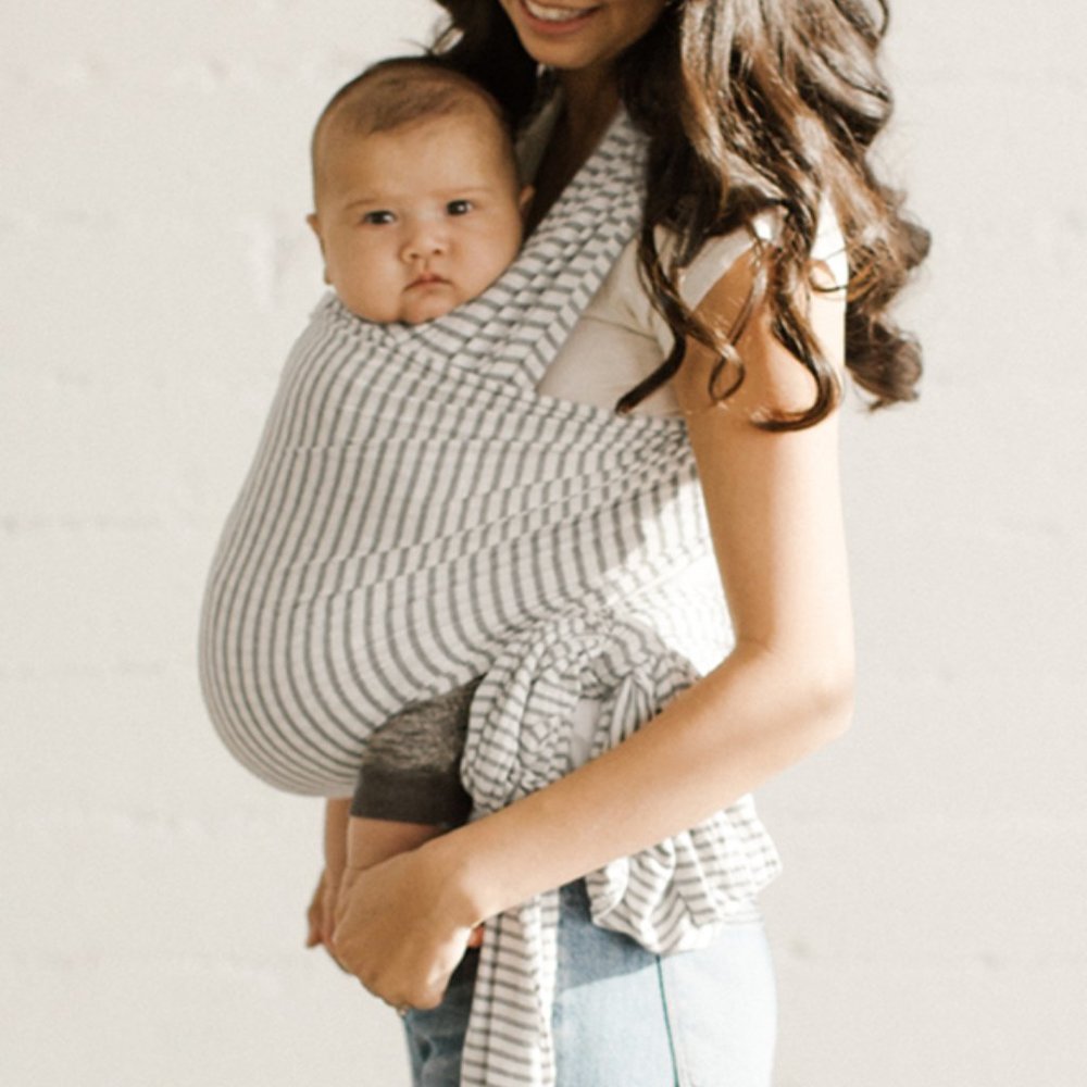 Solly Baby Wrap- Gray Stripe
